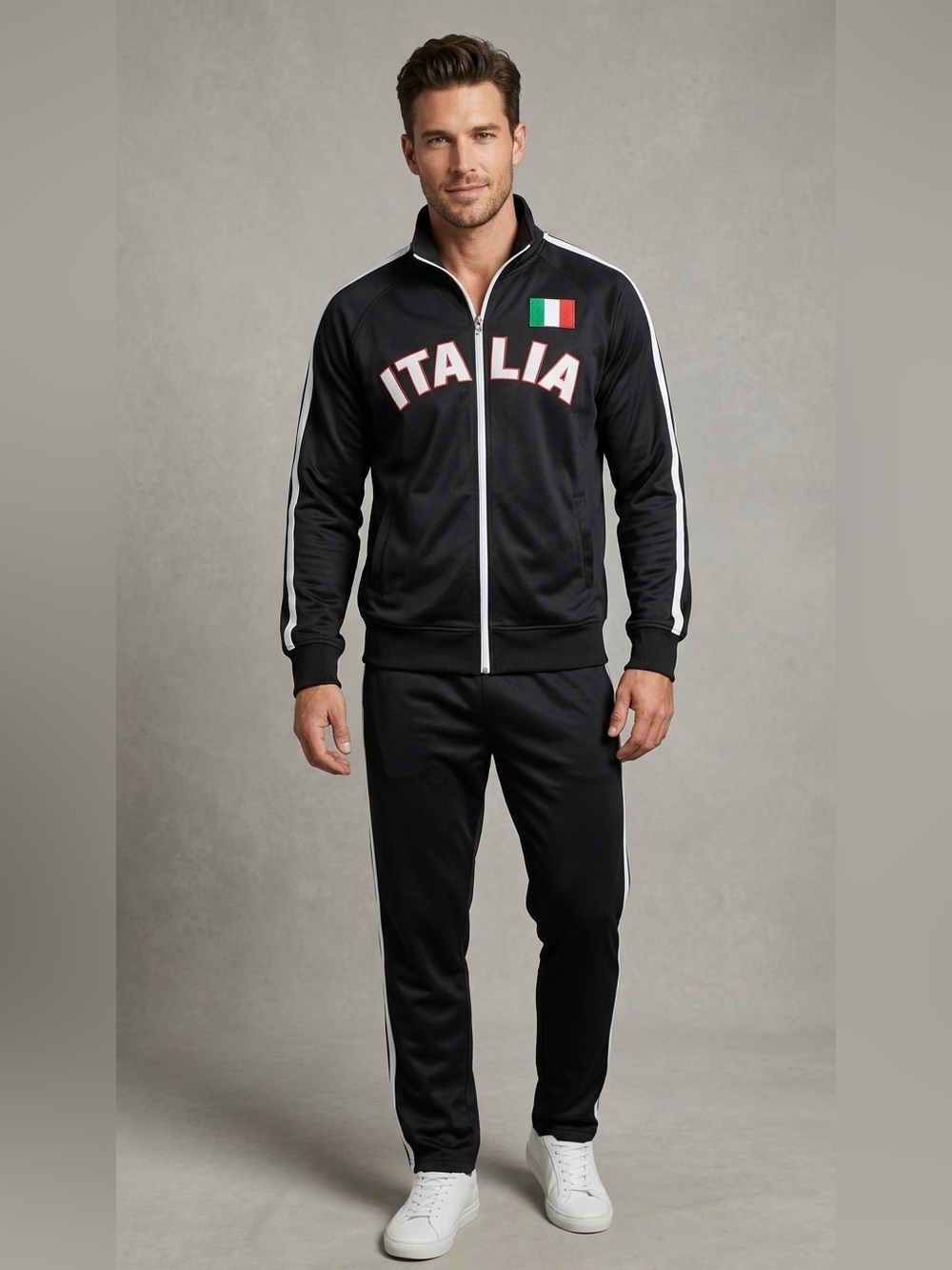 🇮🇹 Hardcore Italians "ITALIA" Full-Zip Track Jacket Mens XL